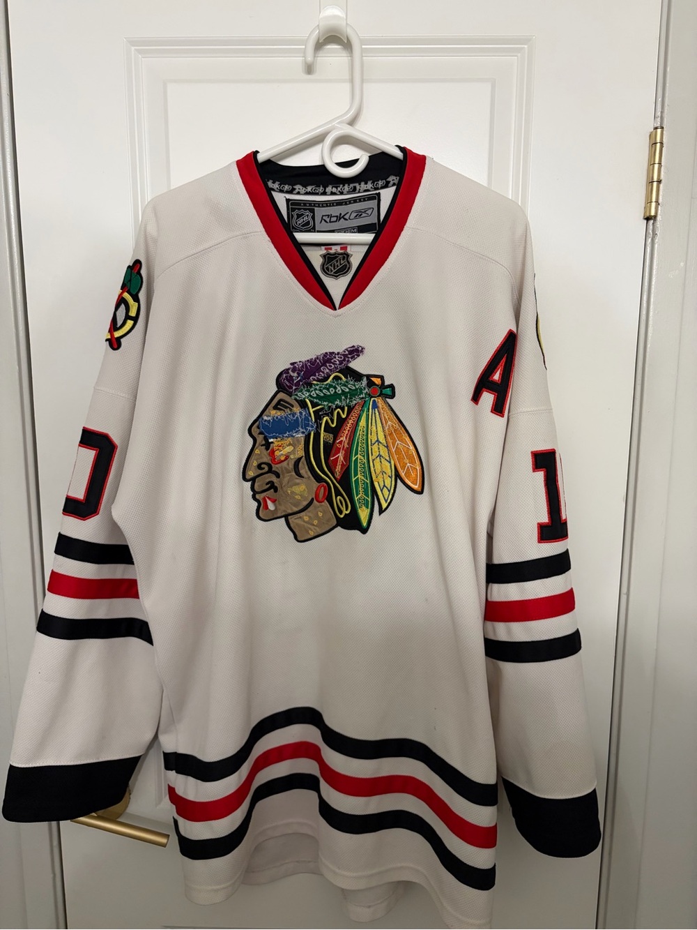 Patrick Sharp 1/1 Authentic Blackhawks Reebok Away Jersey